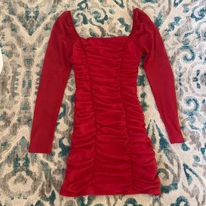 Red bodycon dress